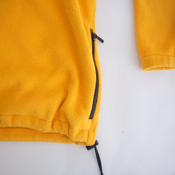 Eddie Bauer EBTEK Yellow Fleece Quarter Zip Pullover Retro 80s/90s Large - Picture 6 of 12
